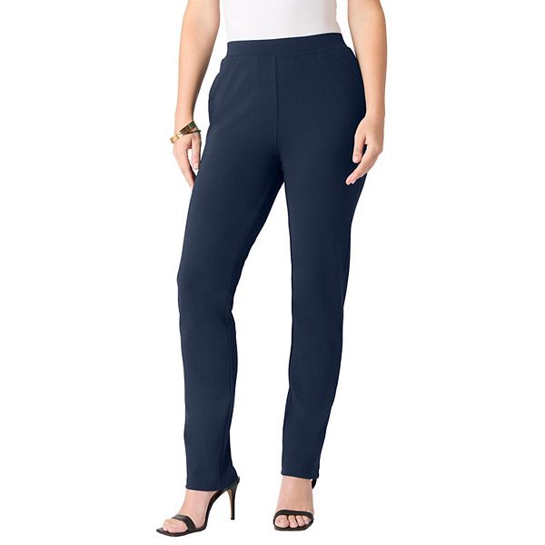 Женские брюки plus size Ponte с прямыми штанинами, карманами и эластичным поясом на резинке Roaman'S, Navy
Женские брюки plus size Ponte с прямыми штанинами, карманами и эластичным поясом на резинке Roaman'S, Navy