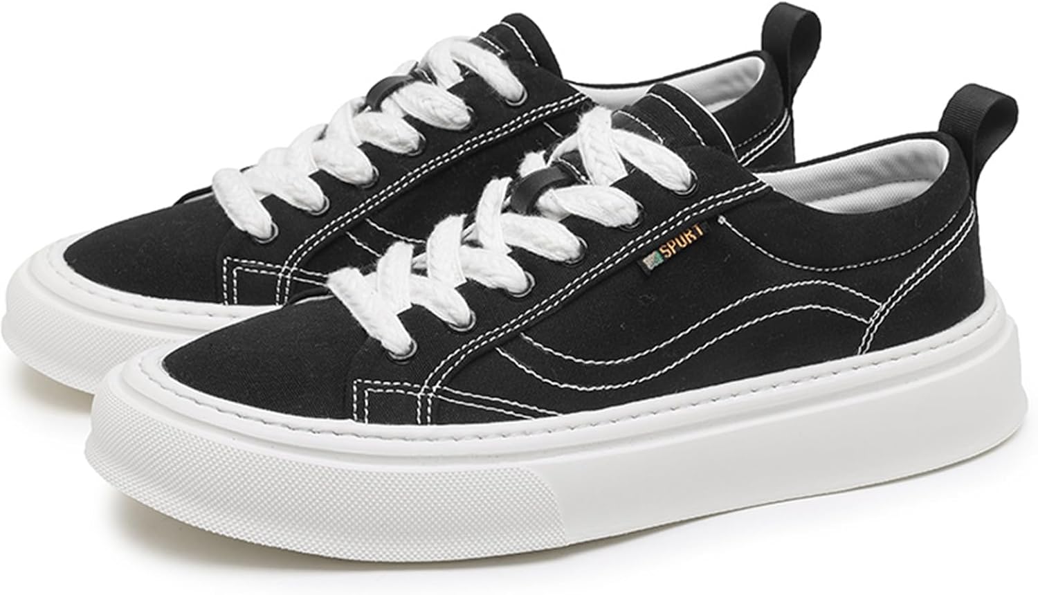 Мужские модные дышащие кроссовки на платформе из холщовой ткани с шнуровкой, повседневные ретро, легкие, с круглым носком, противоскользящие, для ежедневной ходьбы Netehadi, черный
Мужские модные дышащие кроссовки на платформе из холщовой ткани с шнуровкой, повседневные ретро, легкие, с круглым носком, противоскользящие, для ежедневной ходьбы Netehadi, черный