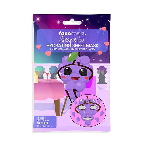 Увлажняющая маска для лица Grapeful Facefacts, 1 UD
Увлажняющая маска для лица Grapeful Facefacts, 1 UD