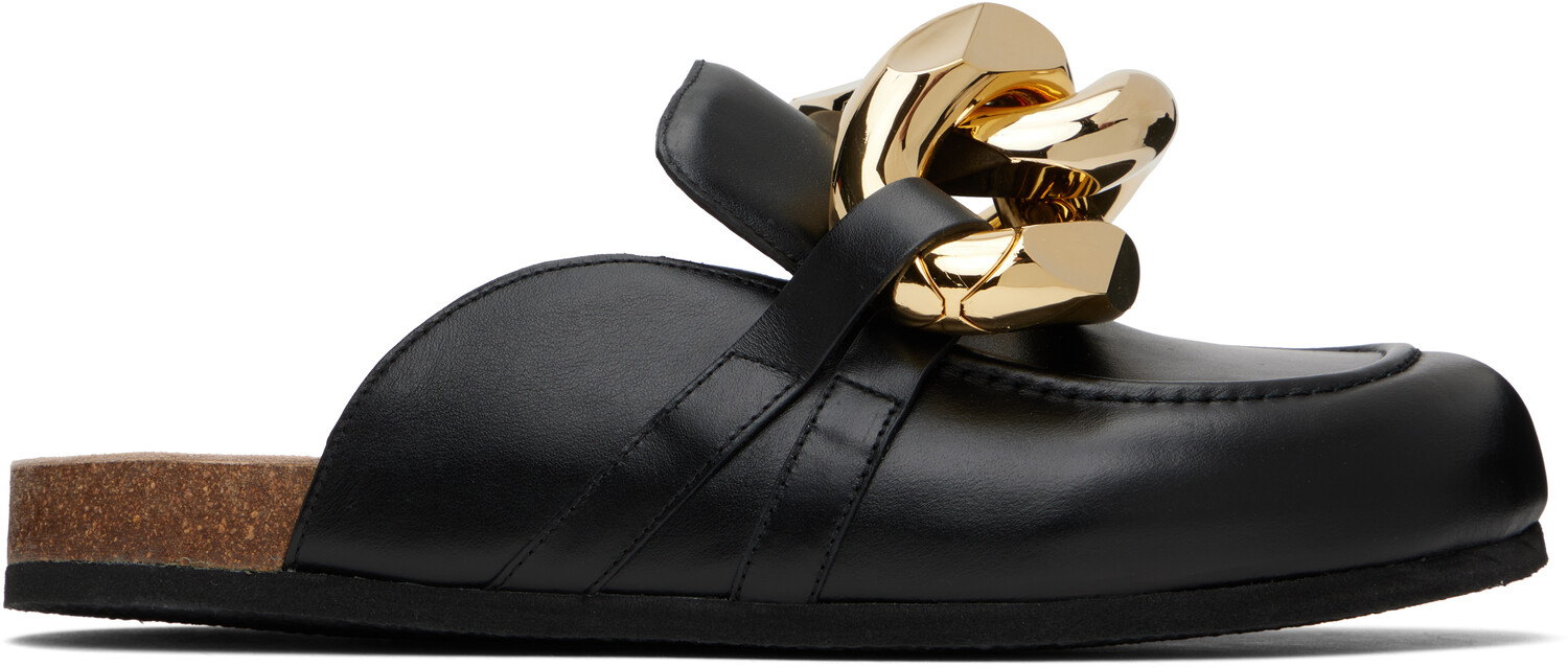 Цепные мокасины JW Anderson, черный 
Цепные мокасины JW Anderson, черный