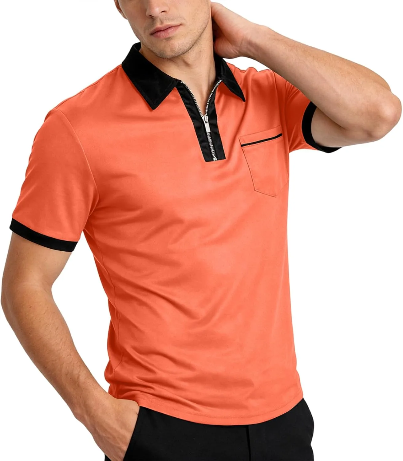 Мужская поло с V-образным вырезом, Slim Fit, для гольфа и спорта OAZKXCN
Мужская поло с V-образным вырезом, Slim Fit, для гольфа и спорта OAZKXCN