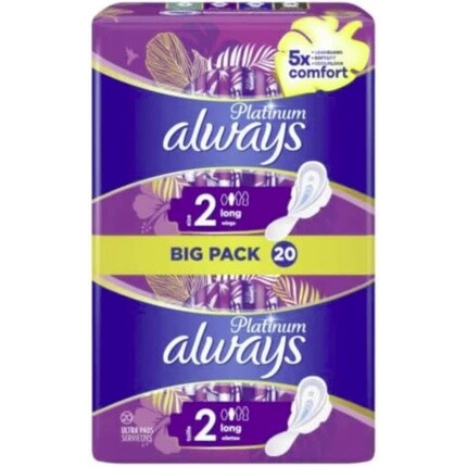 Женские подушечки Always Platinum Long+ с крылышками, 40 шт.
Женские подушечки Always Platinum Long+ с крылышками, 40 шт.