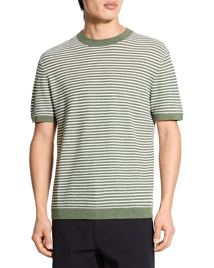 Полосатая льняная футболка Theory, зеленый
Полосатая льняная футболка Theory, зеленый