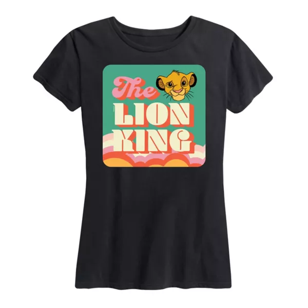 Женская футболка с ретро-графикой «Король Лев Симба» Disney, черный
Женская футболка с ретро-графикой «Король Лев Симба» Disney, черный