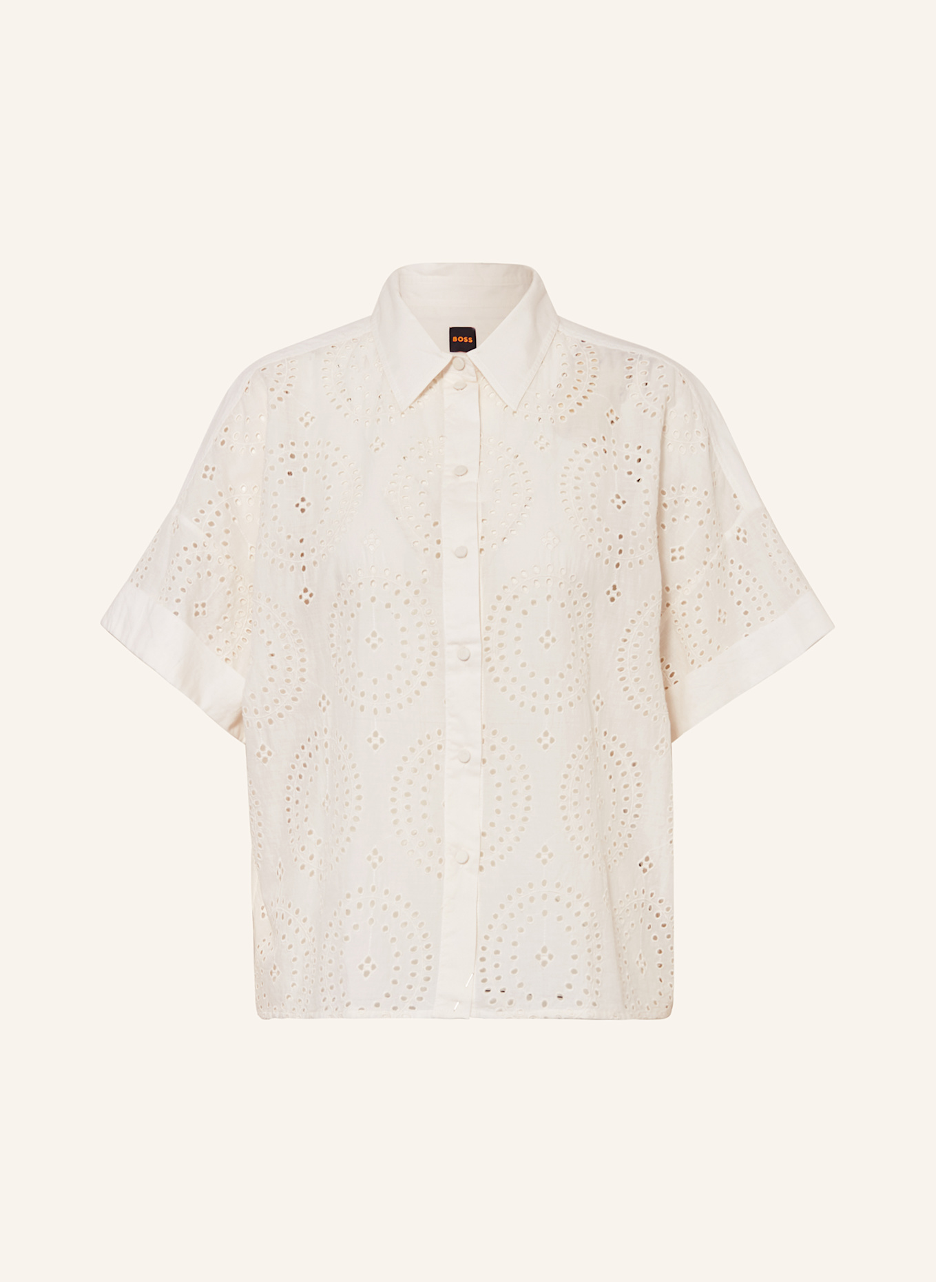 Блузка Bisenas из кружева с люверсами Boss, белый
Блузка Bisenas из кружева с люверсами Boss, белый