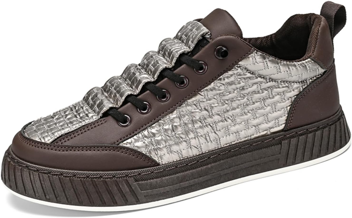 Мужские повседневные слипоны с язычком, стеганым текстурированным верхом и платформенной подошвой, дышащие шнуровка, модная обувь для ежедневного уличного стиля Kelibasi, серый
Мужские повседневные слипоны с язычком, стеганым текстурированным верхом и платформенной подошвой, дышащие шнуровка, модная обувь для ежедневного уличного стиля Kelibasi, серый