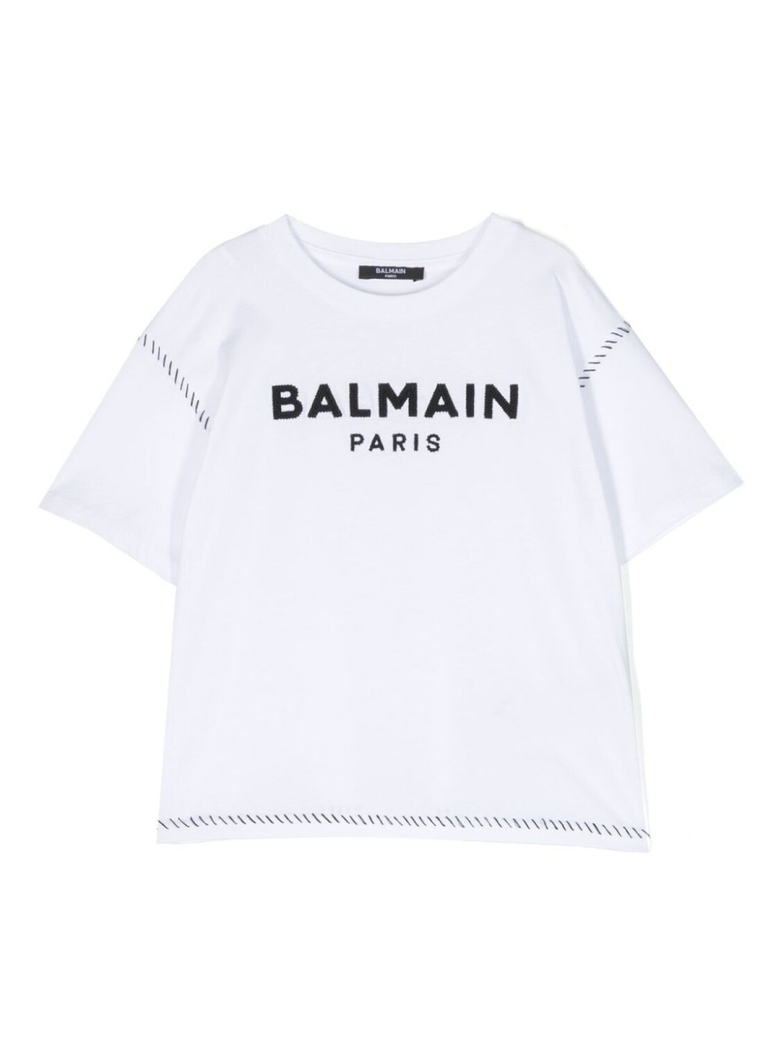Balmain Kids футболка с вышитым логотипом, белый 
Balmain Kids футболка с вышитым логотипом, белый