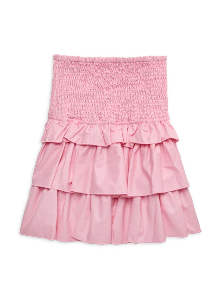 Юбка из искусственной кожи с присборенным лифом для маленьких девочек и девочек Hannah Banana, розовый 
Юбка из искусственной кожи с присборенным лифом для маленьких девочек и девочек Hannah Banana, розовый