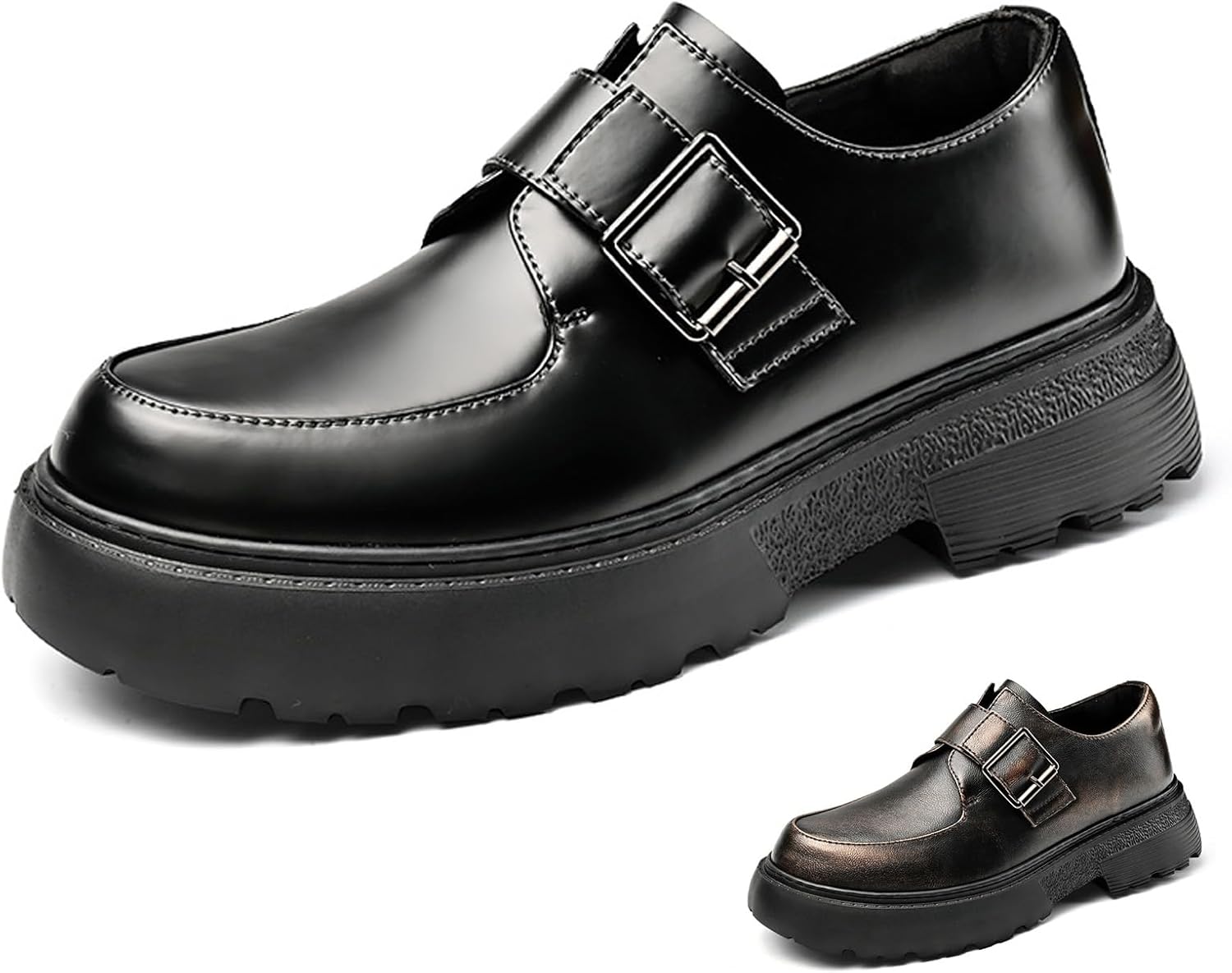 Мужские кожаные лоферы с монк-ремнем на платформе и массивном каблуке, ретро-классика, с круглым носком, с эффектом увеличения роста, нескользящей подошвой с протектором, без застежки, деловые лоферы на низком каблуке для работы и свадьбы Wyuetr...
Мужские кожаные лоферы с монк-ремнем на платформе и массивном каблуке, ретро-классика, с круглым носком, с эффектом увеличения роста, нескользящей подошвой с протектором, без застежки, деловые лоферы на низком каблуке для работы и свадьбы Wyuetr...