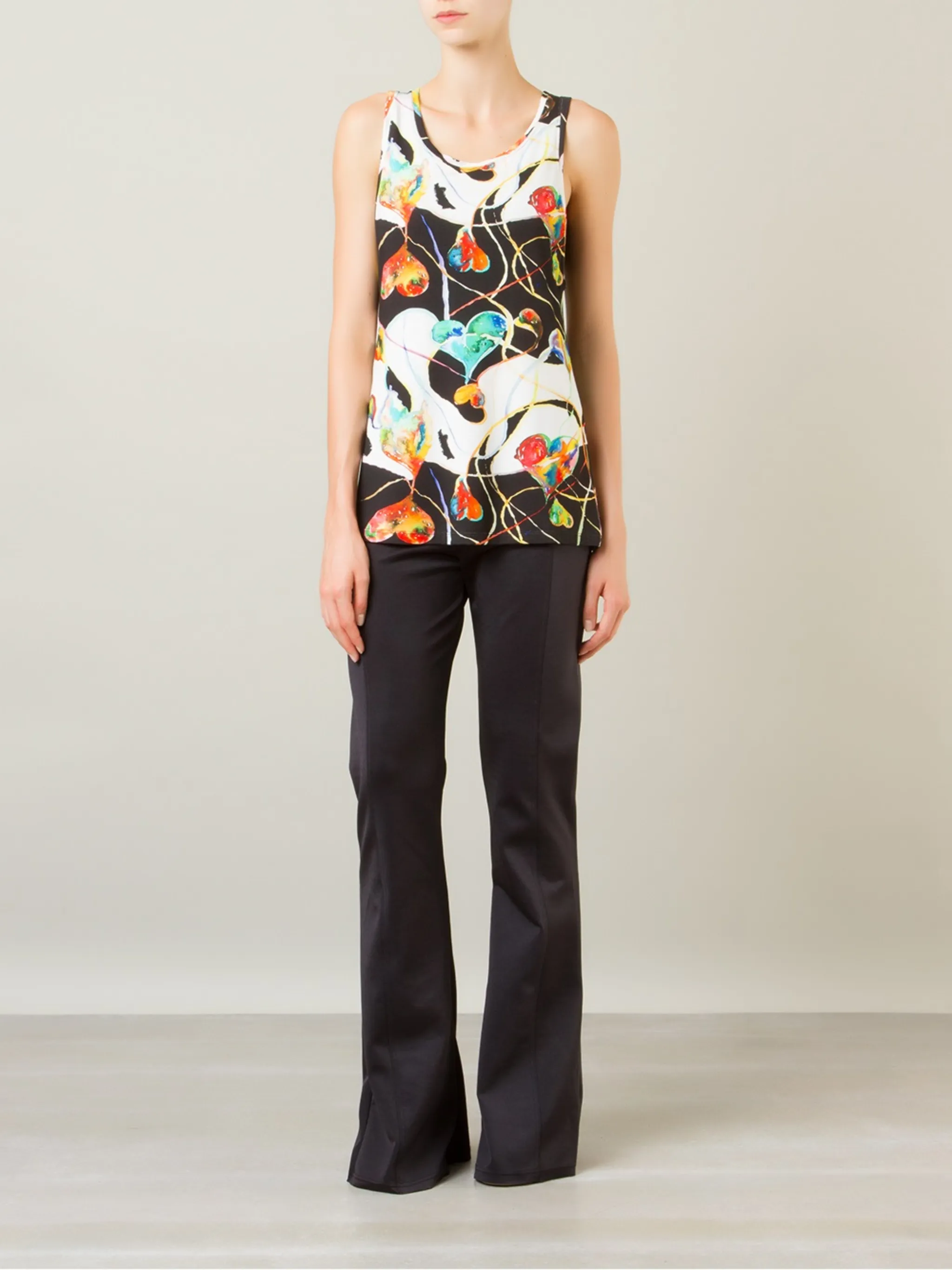 Расклешенные брюки средней посадки Amir Slama, черный
Расклешенные брюки средней посадки Amir Slama, черный