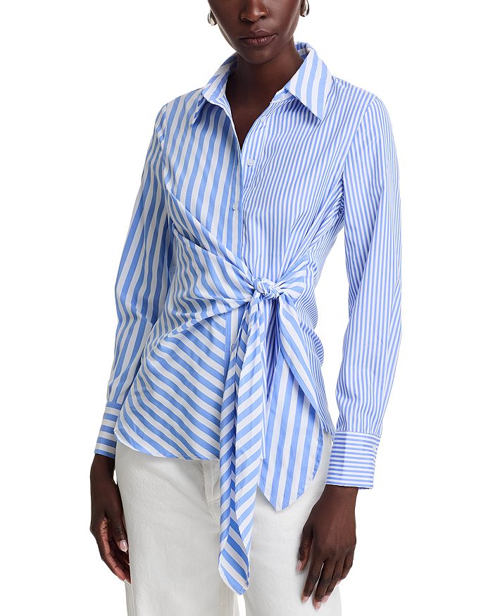 Полосатая рубашка с завязками сбоку Gracia, синий
Полосатая рубашка с завязками сбоку Gracia, синий