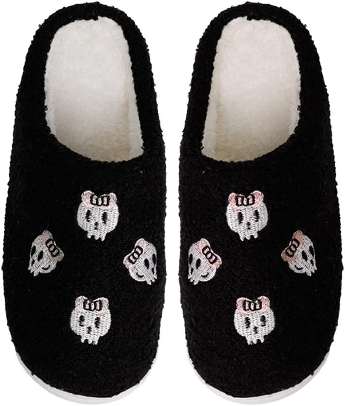 Домашние тапочки на Хэллоуин для женщин и мужчин - уютные плюшевые домашние тапочки с нескользящей подошвой, милые изображения привидений/тыкв/летучих мышей, нескользящие, удобные для дома, для взрослых Hi-Y2Kgirls, A28
Домашние тапочки на Хэллоуин для женщин и мужчин - уютные плюшевые домашние тапочки с нескользящей подошвой, милые изображения привидений/тыкв/летучих мышей, нескользящие, удобные для дома, для взрослых Hi-Y2Kgirls, A28