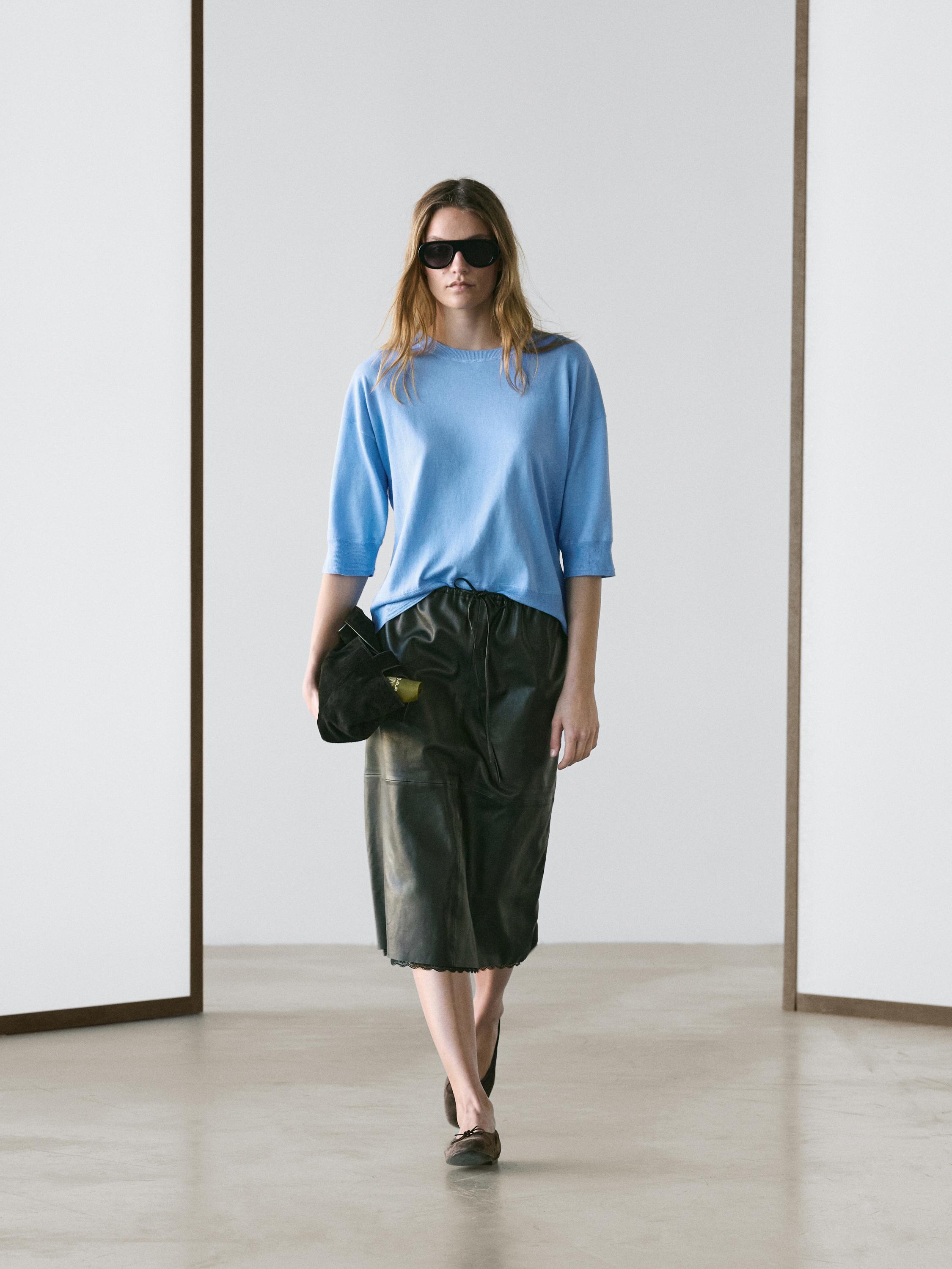 Вязаный свитер из хлопковой смеси с коротким рукавом Massimo Dutti, blue
Вязаный свитер из хлопковой смеси с коротким рукавом Massimo Dutti, blue