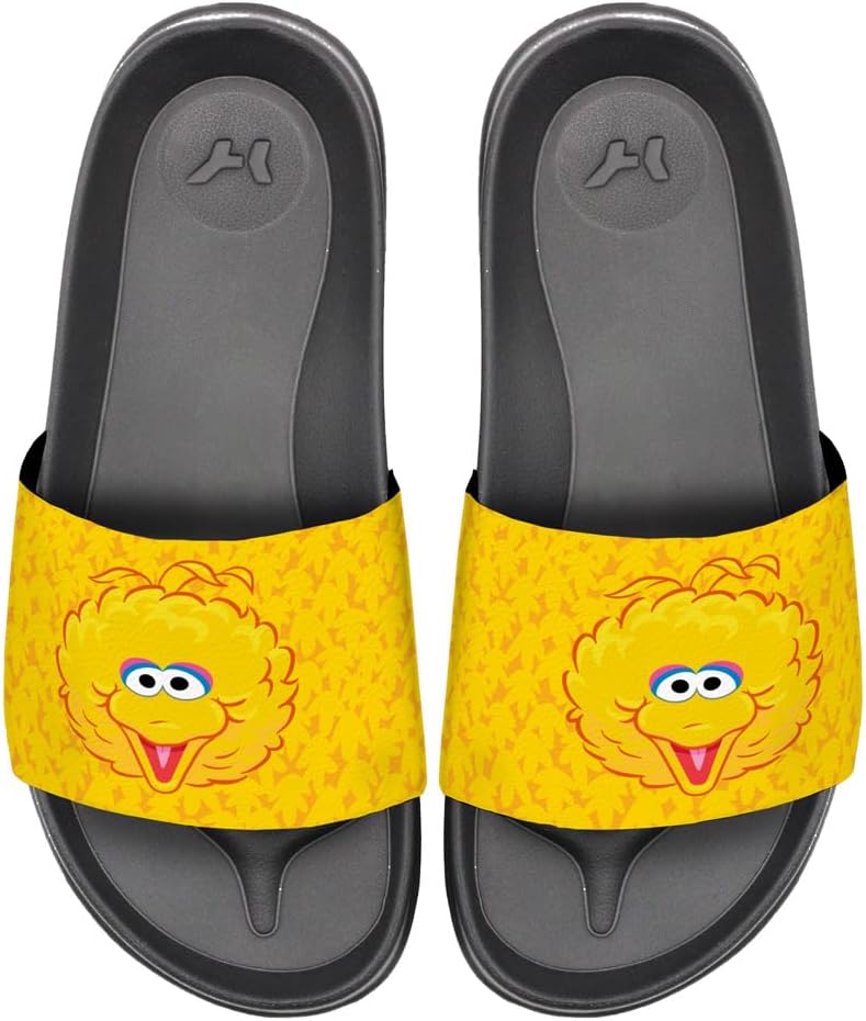 Сандалии-шлепанцы Popfunk Sesame Street Big Bird Face унисекс для взрослых, официально лицензированы Hypd Slydr Switch, черный
Сандалии-шлепанцы Popfunk Sesame Street Big Bird Face унисекс для взрослых, официально лицензированы Hypd Slydr Switch, черный