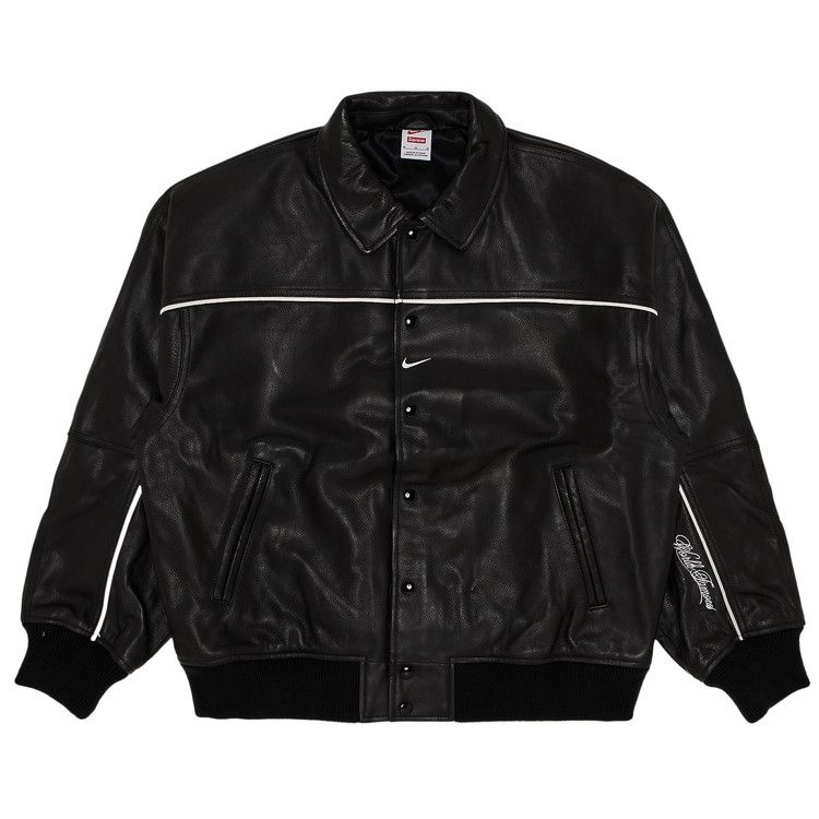 Куртка Supreme x Nike Leather Varsity Jacket, Black
Куртка Supreme x Nike Leather Varsity Jacket, Black
