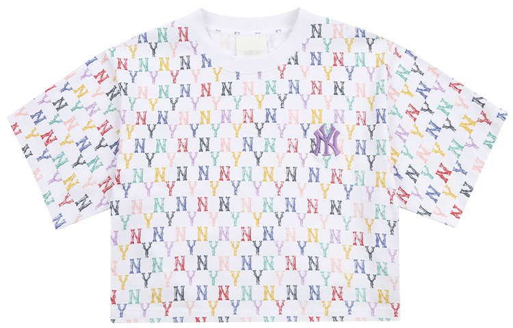 SS21 Прямая футболка женская белая MLB 
SS21 Прямая футболка женская белая MLB