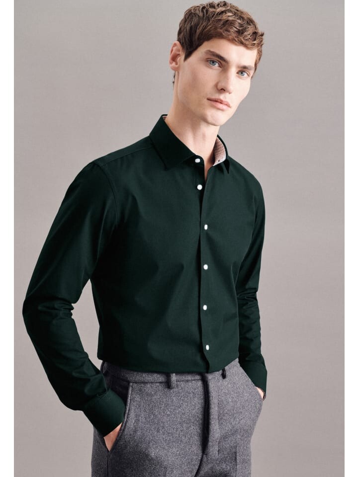 Рубашка Seidensticker, зеленый 
Рубашка Seidensticker, зеленый