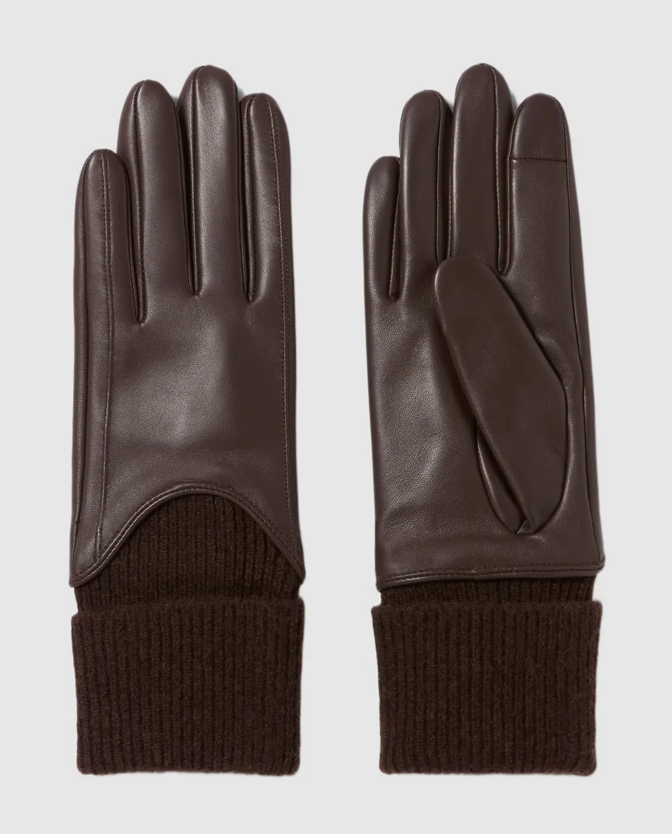 Женские перчатки из кожи и сетки Claudie Pierlot, коричневый
Женские перчатки из кожи и сетки Claudie Pierlot, коричневый