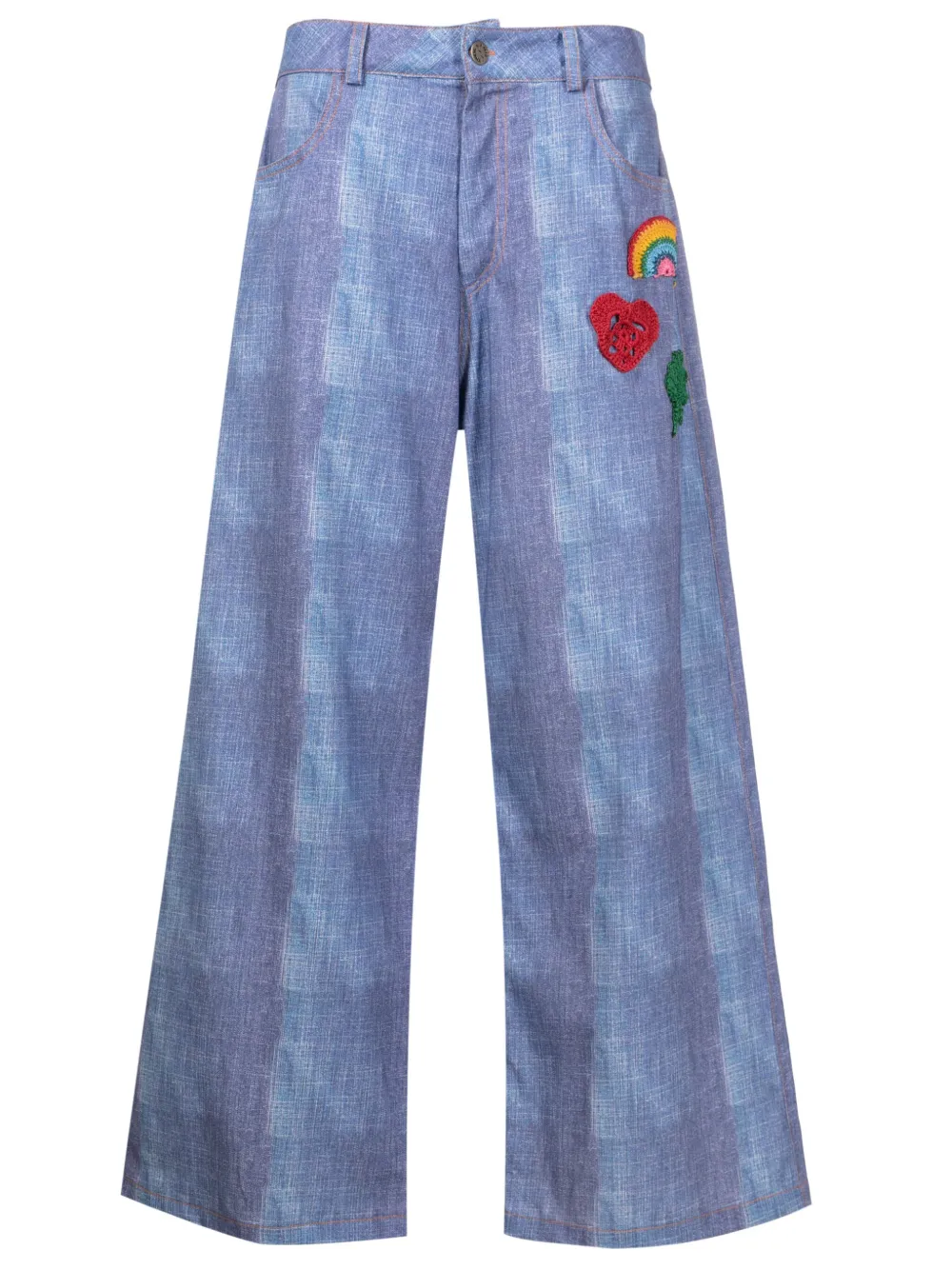 Кюлоты с нашивками в технике кроше Amir Slama, синий
Кюлоты с нашивками в технике кроше Amir Slama, синий