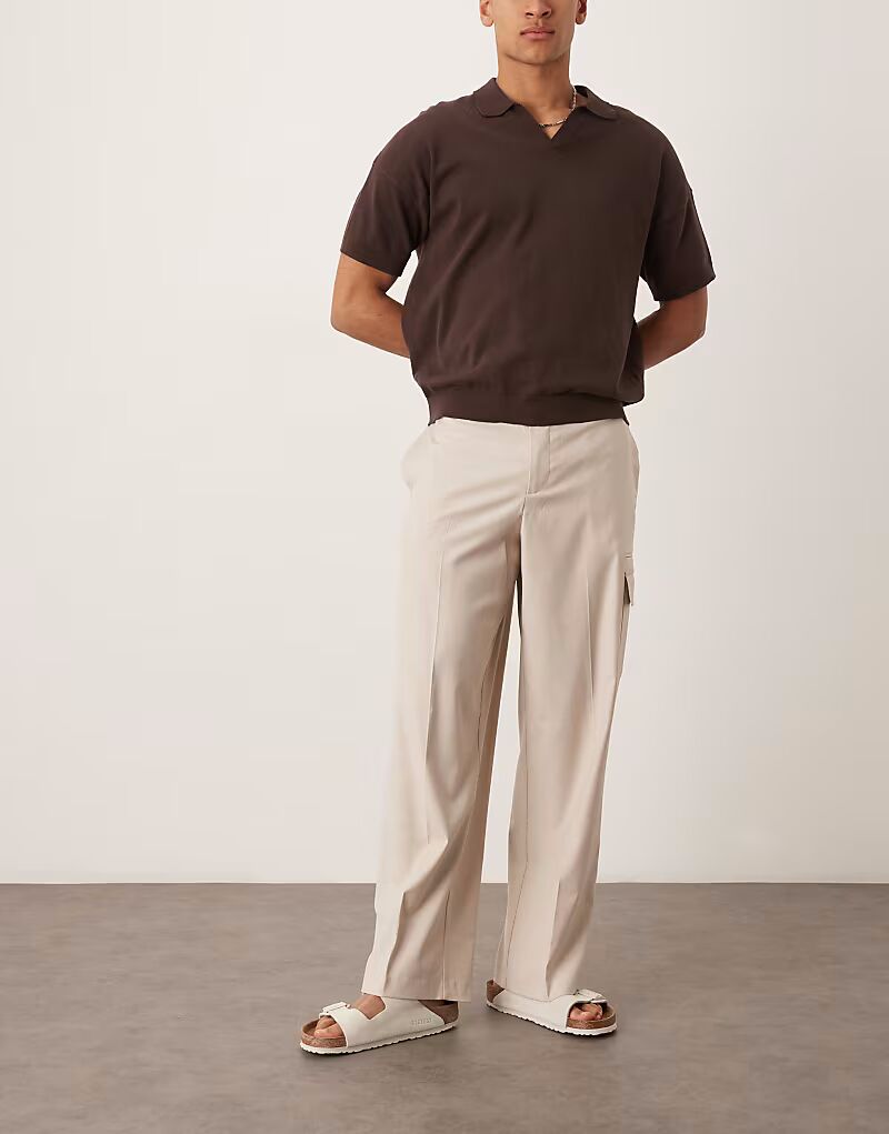 Широкие брюки-карго ASOS DESIGN из нейтрального льняного материала
Широкие брюки-карго ASOS DESIGN из нейтрального льняного материала