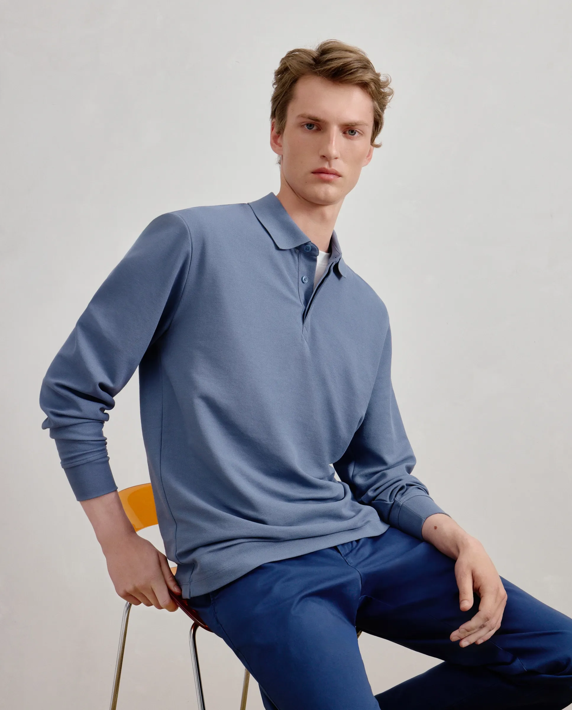 Мужская поло с длинным рукавом из пике с технологией Coolmax Dustin, индиго
Мужская поло с длинным рукавом из пике с технологией Coolmax Dustin, индиго