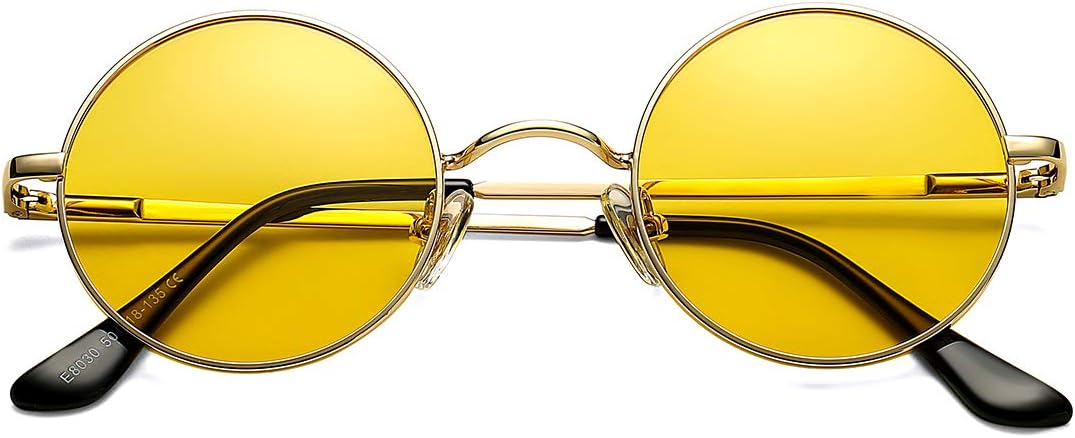 Солнцезащитные очки Pro Acme Small Round Polarized Sunglasses для мужчин и женщин, в стиле ретро, металлические, в стиле хиппи, с защитой от УФ-излучения UV400, D3 - Gold Frame/Transparent Yellow Lens
Солнцезащитные очки Pro Acme Small Round Polarized Sunglasses для мужчин и женщин, в стиле ретро, металлические, в стиле хиппи, с защитой от УФ-излучения UV400, D3 - Gold Frame/Transparent Yellow Lens