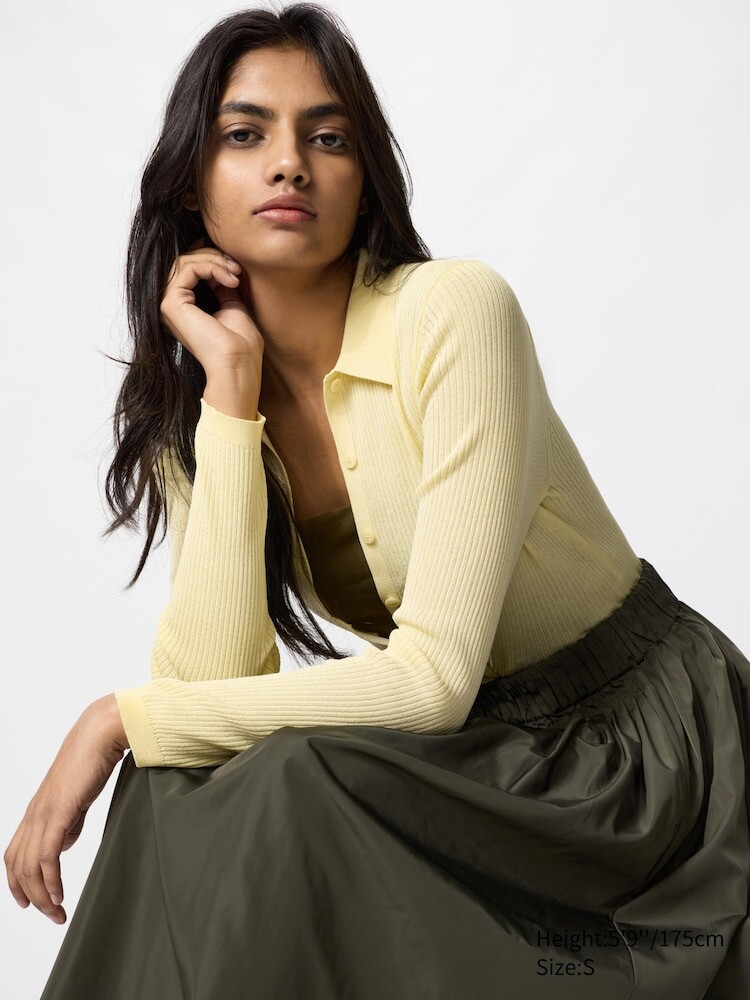 Кардиган поло в рубчик Uniqlo, цвет 41 желтый
Кардиган поло в рубчик Uniqlo, цвет 41 желтый