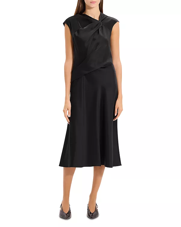 Платье с перекрученным лифом Theory, черный
Платье с перекрученным лифом Theory, черный