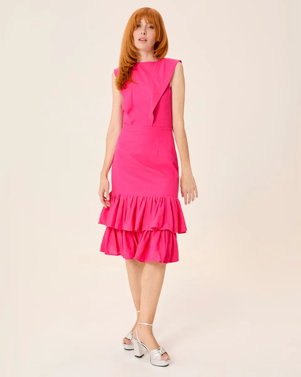Миди-платье Mai с круглым вырезом и воланами Dolores Promesas, фуксия
Миди-платье Mai с круглым вырезом и воланами Dolores Promesas, фуксия