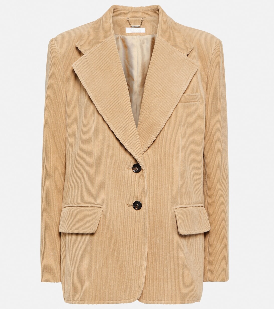 Однобортный блейзер из хлопкового вельвета CHLOÉ, бежевый
Однобортный блейзер из хлопкового вельвета CHLOÉ, бежевый
