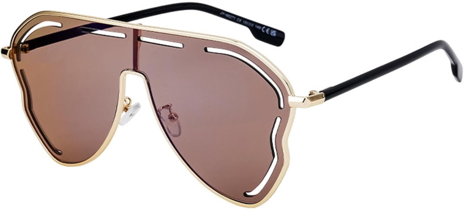 Большие солнцезащитные очки-щиток в стиле панк для женщин, роскошные, с металлическим корпусом, в большой оправе, с защитой от УФ-излучения UV400 TOIPASTN, C6goldblackfilm
Большие солнцезащитные очки-щиток в стиле панк для женщин, роскошные, с металлическим корпусом, в большой оправе, с защитой от УФ-излучения UV400 TOIPASTN, C6goldblackfilm