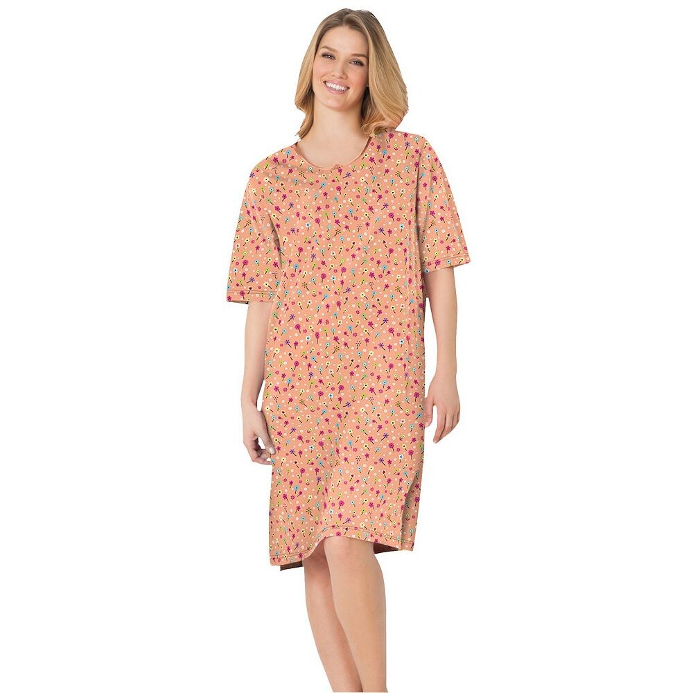 Женская ночная рубашка с короткими рукавами больших размеров Dreams & Co., цвет Honey Peach Floral
Женская ночная рубашка с короткими рукавами больших размеров Dreams & Co., цвет Honey Peach Floral