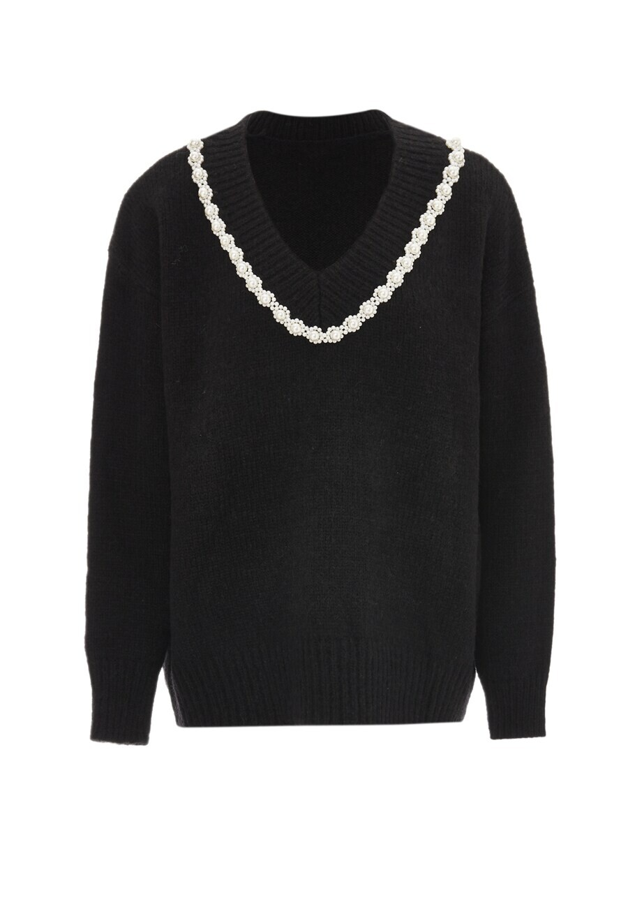 Тонкий вязаный свитер caissa Sweater, черный
Тонкий вязаный свитер caissa Sweater, черный