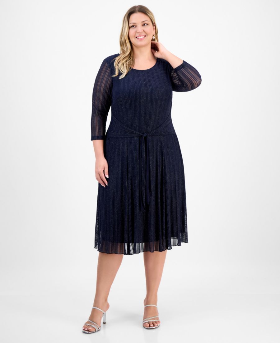 Платье большого размера из сетчатой ткани с длинными рукавами и круглым вырезом Connected, Mid
Платье большого размера из сетчатой ткани с длинными рукавами и круглым вырезом Connected, Mid