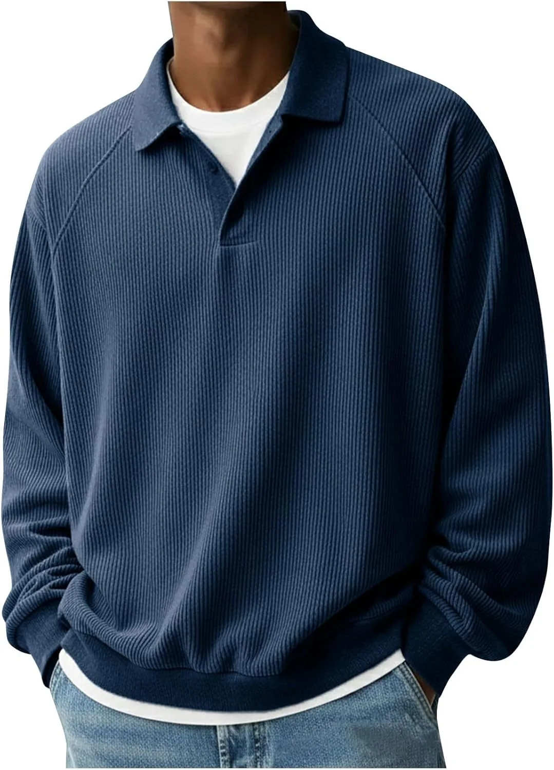 Мужская вельветовая рубашка с длинным рукавом и воротником
Мужская вельветовая рубашка с длинным рукавом и воротником