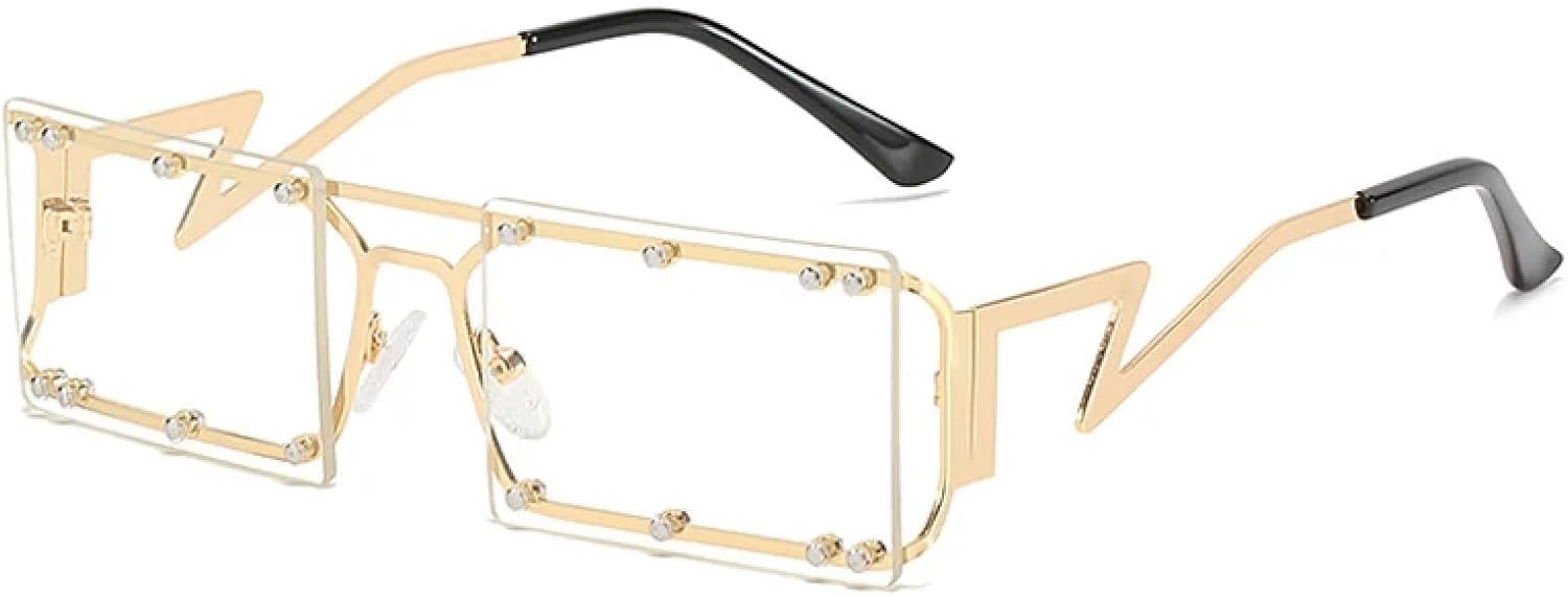 Солнцезащитные очки в стиле стимпанк для мужчин и женщин, роскошные, с металлическими заклепками, для путешествий и велоспорта, с защитой от УФ-излучения UV400 TKKTLLT, Gold Clear
Солнцезащитные очки в стиле стимпанк для мужчин и женщин, роскошные, с металлическими заклепками, для путешествий и велоспорта, с защитой от УФ-излучения UV400 TKKTLLT, Gold Clear