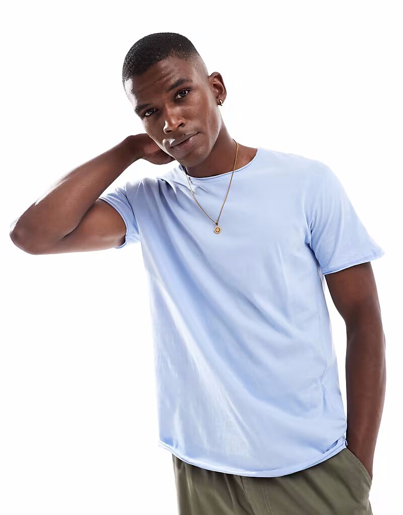 Brave Soul - Футболка с короткими рукавами светло-голубого цвета с необработанными краями
Brave Soul - Футболка с короткими рукавами светло-голубого цвета с необработанными краями