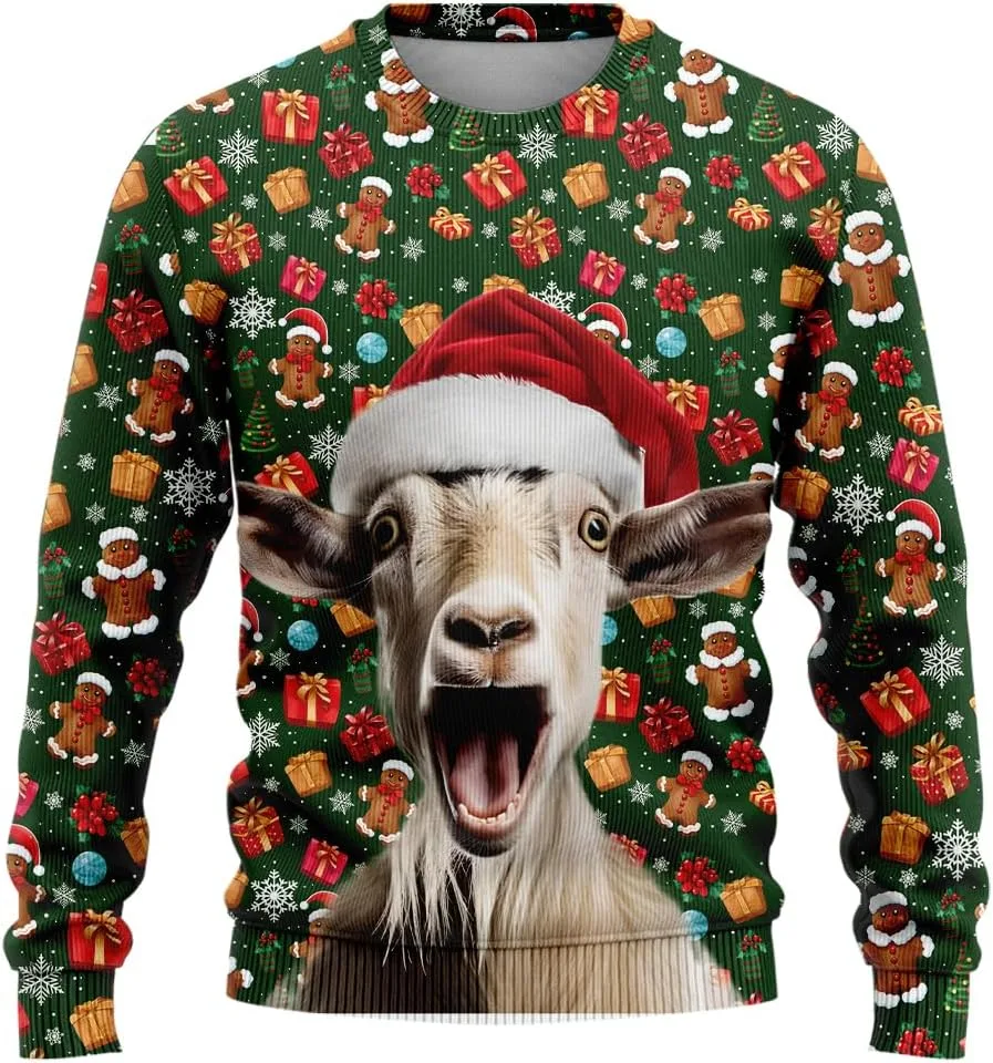 Свитшот Animal Ugly Christmas для женщин, 3D свитер с имбирным печеньем HANZSPROUT
Свитшот Animal Ugly Christmas для женщин, 3D свитер с имбирным печеньем HANZSPROUT