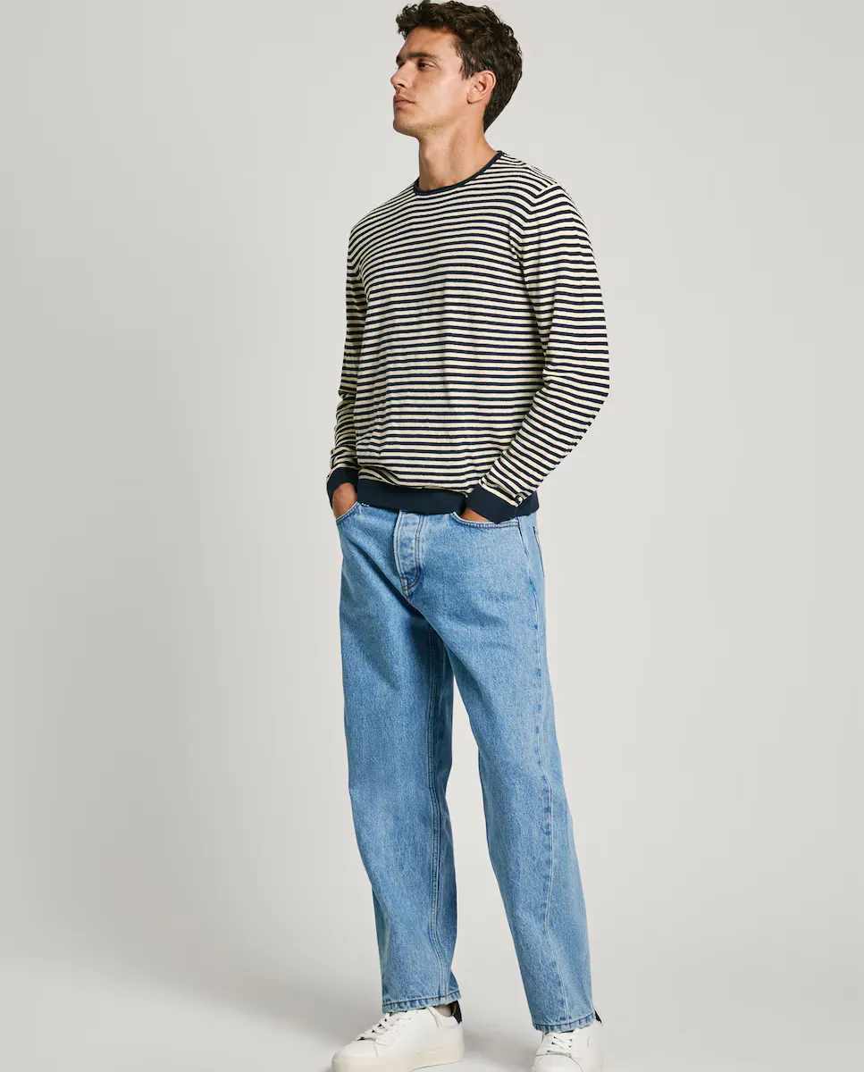 Мужские свободные джинсы Barrel fit из жесткой ткани Pepe Jeans, синий 
Мужские свободные джинсы Barrel fit из жесткой ткани Pepe Jeans, синий