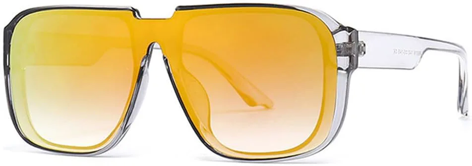 Мужские солнцезащитные очки MUTYNE Retro One Piece с зеркальными линзами и защитой от УФ-излучения UV400. Модные мужские солнцезащитные очки, Grey Orange Mirror
Мужские солнцезащитные очки MUTYNE Retro One Piece с зеркальными линзами и защитой от УФ-излучения UV400. Модные мужские солнцезащитные очки, Grey Orange Mirror