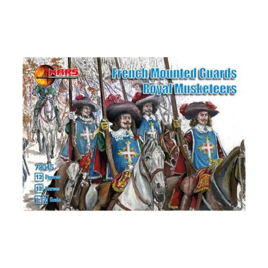 Королевские мушкетеры французской конной гвардии, Historical Miniatures (1:72) (Mars Figures)
Королевские мушкетеры французской конной гвардии, Historical Miniatures (1:72) (Mars Figures)