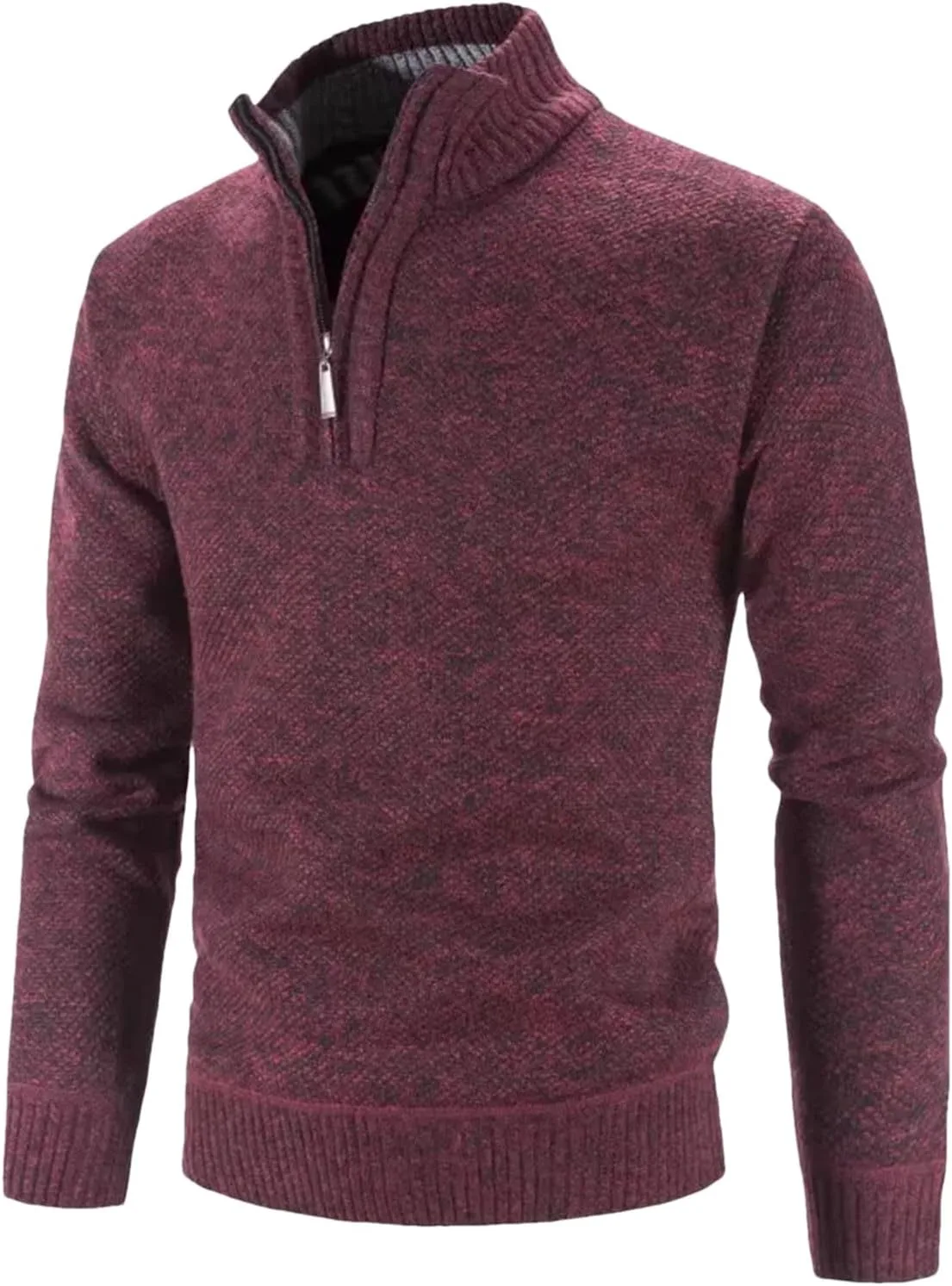 Мужской зимний свитер с воротником-стойкой и молнией, плотная вязка, однотонный, приталенный
Мужской зимний свитер с воротником-стойкой и молнией, плотная вязка, однотонный, приталенный