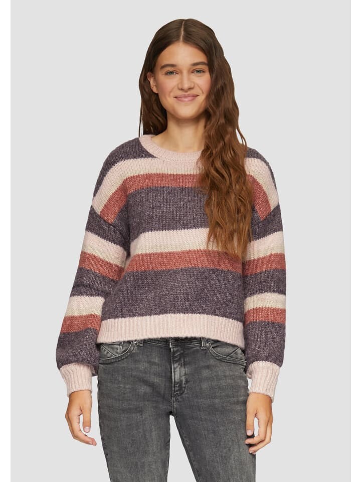 Пуловер QS Strickpullover langarm, цвет Lila-mehrfarbig 
Пуловер QS Strickpullover langarm, цвет Lila-mehrfarbig