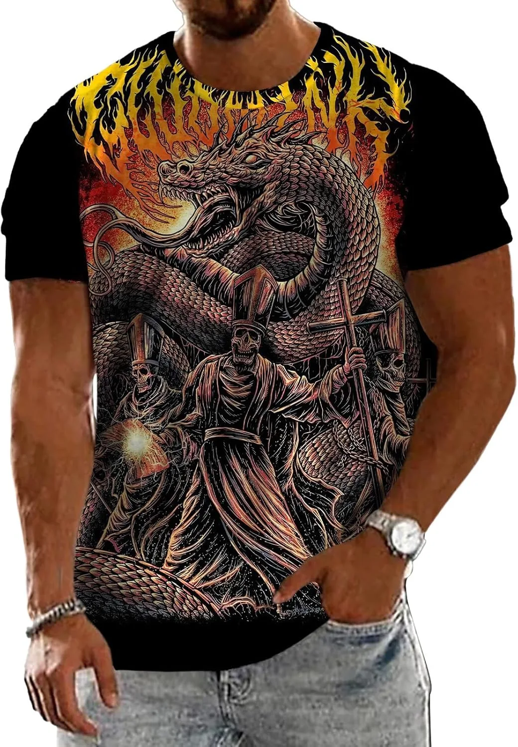 Футболка Casual Halloween с принтом Dragon Skeleton
Футболка Casual Halloween с принтом Dragon Skeleton