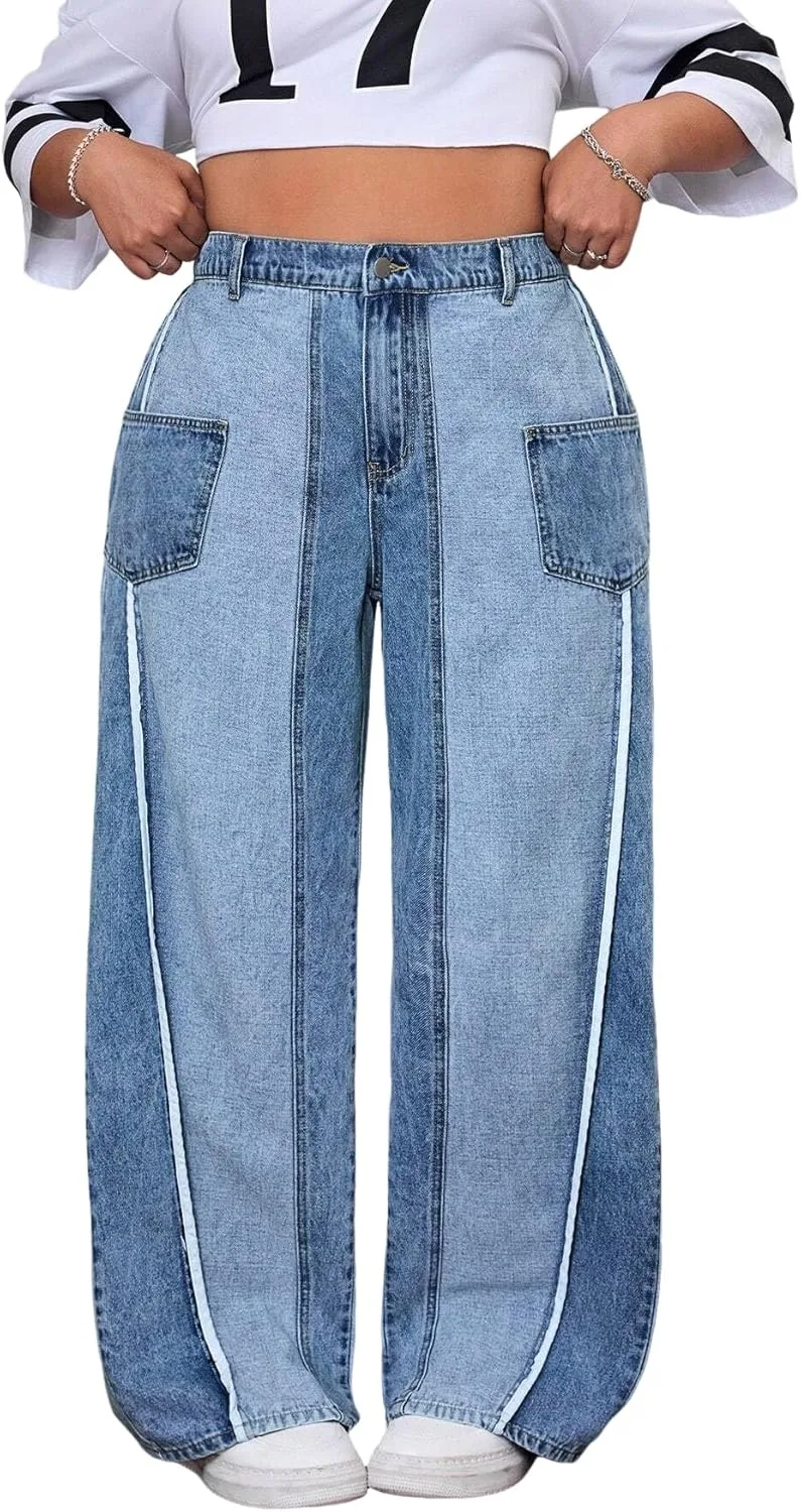 LALAGEN женские брюки Plus Size уличная мода светлая стирка Non-Stretch джинсы Straight Leg
LALAGEN женские брюки Plus Size уличная мода светлая стирка Non-Stretch джинсы Straight Leg