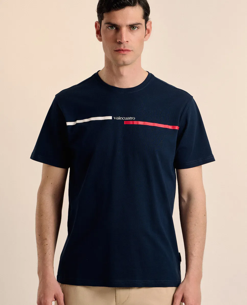 Классическая мужская футболка с коротким рукавом Valecuatro, темно-синий
Классическая мужская футболка с коротким рукавом Valecuatro, темно-синий