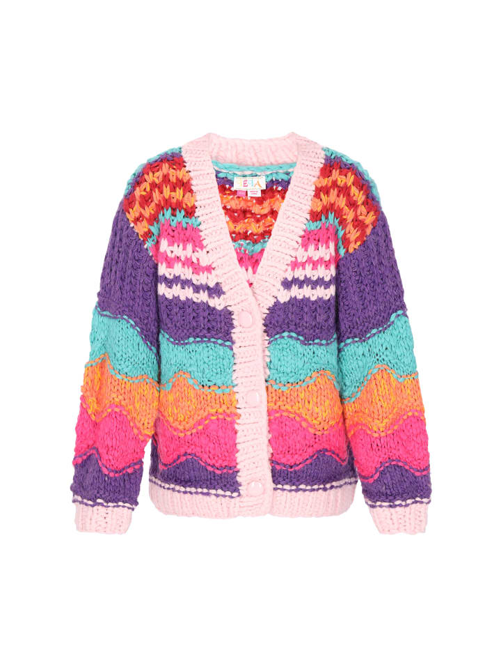 Женский кардиган розового цвета с разноцветными вставками IZIA
Женский кардиган розового цвета с разноцветными вставками IZIA