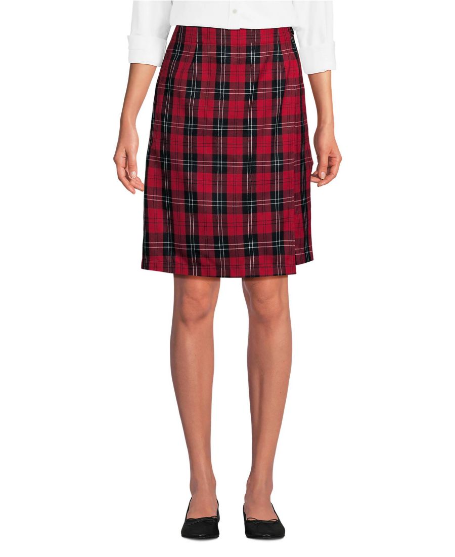 Женская клетчатая юбка-шорты А-силуэта до колена Lands' End, Red/black plaid
Женская клетчатая юбка-шорты А-силуэта до колена Lands' End, Red/black plaid