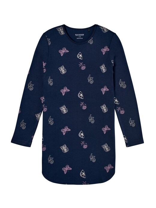 Ночная рубашка Schiesser, синий 
Ночная рубашка Schiesser, синий