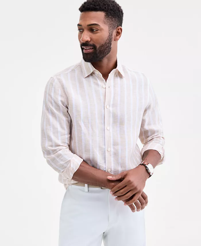 Мужская рубашка Facil Stripe Linen с длинным рукавом Club Room, мультиколор
Мужская рубашка Facil Stripe Linen с длинным рукавом Club Room, мультиколор